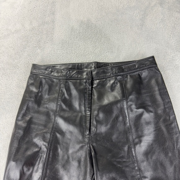 Danier Leather Black Flared Pants Women's Size 6 US - Picture 9 of 13